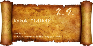 Kakuk Ildikó névjegykártya